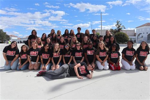 Students in the SAG standing in front of Seminole Ridge