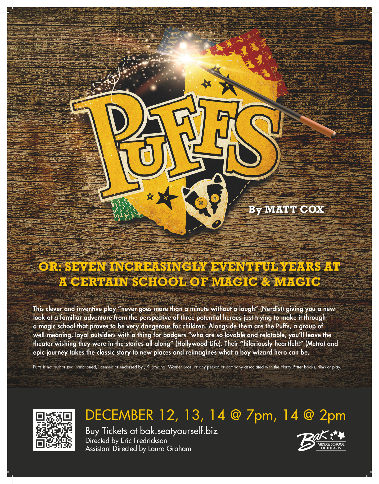 Puffs broadway show poster